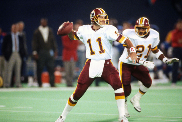 Washington Redskins Super Bowl wins:  Mark Rypien was chosen MVP in the Washington's Super Bowl victory in 1992.  