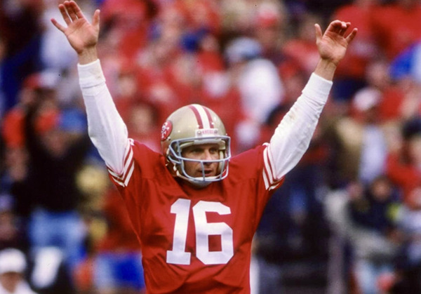 Game Manager quarterback:  Joe Montana played for the 49ers for 14 seasons.  Montana was inducted to the Pro Football Hall of Fame in 2000.