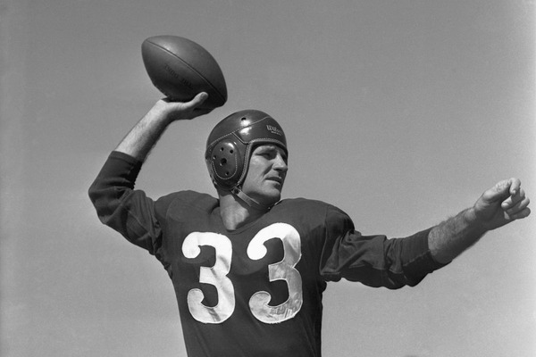 Sammy Baugh played for the Washington Redskins for 16 seasons from 1937 to 1962